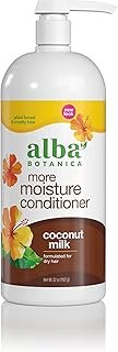 Alba Botanica More Moisture Conditioner, Coconut Milk, 32 Oz (Packaging May Vary)