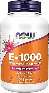 NOW Foods Supplements, Vitamin E-1,000 IU Mixed Tocopherols, Antioxidant Protection*, 100 Softgels