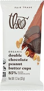 Theo Chocolate Peanut Butter Cupdouble Chocolate - Case of 12-1.3 Oz