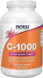 NOW Foods Supplements, Vitamin C-1,000 with 100 mg of Bioflavonoids, Antioxidant Protection*, 500 Veg Capsules