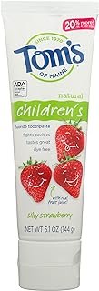 Tom's of Maine Anticavity Fluoride Children's Toothpaste, Silly Strawberry, 5.1 Oz Pack of 1