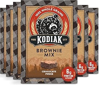 Kodiak Cakes Chocolate Fudge Brownie Mix, 14.8 Ounce Boxes (Pack of 6)