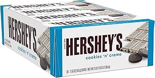 HERSHEY'S Cookies 'n' Creme Candy Bars, 1.55 oz (36 Count)