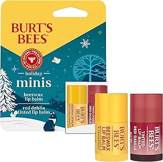 Burt’s Bees Holiday Minis Lip Balm Gift Set, Natural Origin Lip Care, 2 Tubes, 0.049 oz.