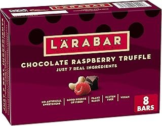 Larabar Chocolate Raspberry Truffle, Gluten Free Vegan Fruit Nut Bars, 8 ct