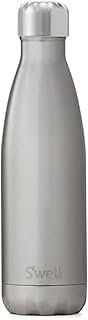 S'well Stainless Steel Water Bottle - 17 Fl Oz - Silver Lining - Triple-Layered Vacuum-Insulated Containers Keeps Drinks Cold for 36 Hours and Hot for 18 - BPA-Free - Perfect for the Go