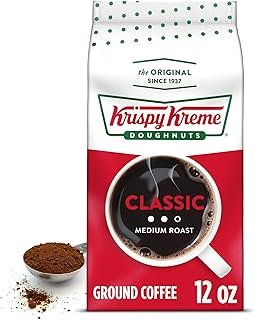 Krispy Kreme Doughnuts, Classic, Ground Coffee, Medium Roast, Bagged 12oz