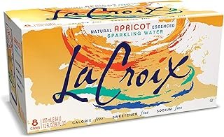 La Croix Sparkling Water, Apricot, 12 oz (Pack of 8)