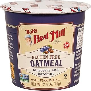 Bob's Red Mill Blueberry Hazelnut Oatmeal Cup, 1 cup (Pack of 1) - Non GMO, Gluten Free, Whole Grain, Kosher