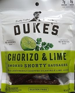 Duke's Chorizo & Lime Smoked Shorty Sausages, 5 Oz (Pack of 4)