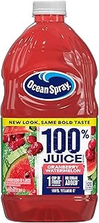 Ocean Spray 100% Juice Cranberry Watermelon Juice Blend, 64 Fl Oz Bottle (Pack of 1)