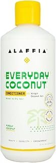 Alaffia Hair Care, Everyday Coconut Conditioner, Daily Moisturizer, Wavy & Curly Hair Products, Vitamin E, Virgin Coconut Oil, Ginger Extract, 16 Fl Oz