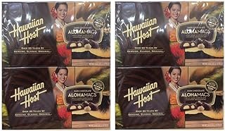Hawaiian Host Dark Chocolate Alohamacs: 4 Boxes of 12 Oz