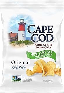 Cape Cod Potato Chips, Less Fat Original Kettle Chips, 2 Oz (Pack of 6)