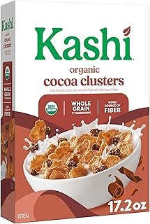 Kashi Breakfast Cereal, Organic, Whole Grain, Cocoa Clusters, 17.2oz Box (1 Box)
