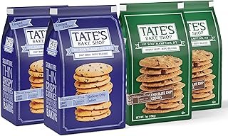 Tate's Bake Shop Blueberry Crisp and Chocolate Chip Cookies Variety Pack, 4 Bags