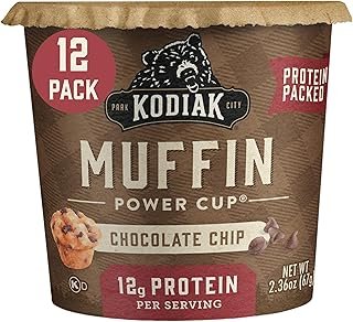 Kodiak Cakes Minute Muffins, Chocolate Chip, 2.36 Ounce (Pack of 12)