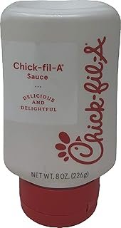 Sauce 8 oz. Squeeze Bottle - resealable Container for Dipping, Drizzling, and Marinades (Chick-Fil-A)