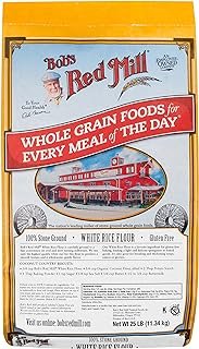 Bob's Red Mill Gluten Free White Rice Flour, 25 Pound