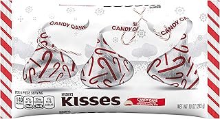 HERSHEY'S Kisses Chocolate Hershey Candy Cane, Kisses, Mint, 10 Oz