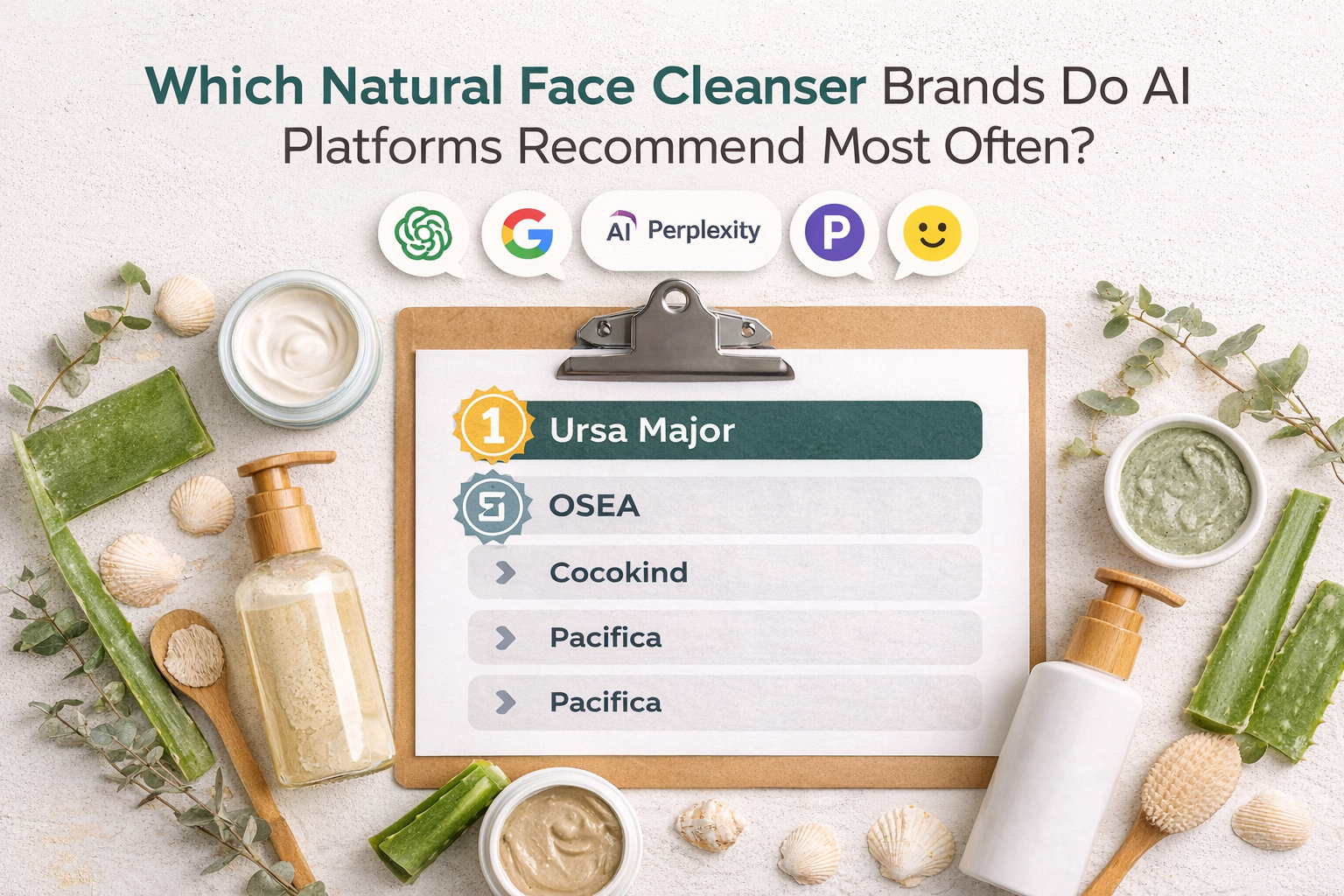 Which Natural Face Cleanser Brands Do AI Platforms Recommend Most Often?